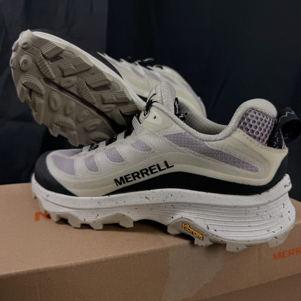 Merrell Moab Speed Beige Purple Outdoor Trail Hiking Shoe J500320 Women's Sz 8.5 - Picture 9 of 11
